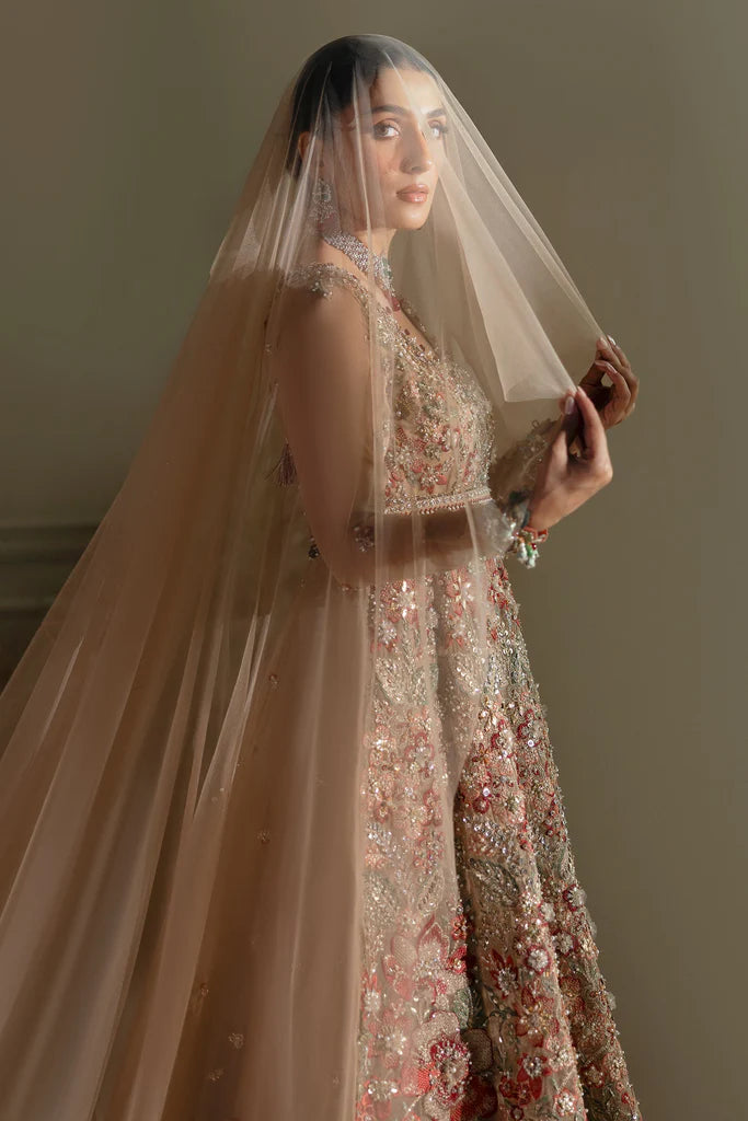 Mystic Champagne Embroidered Suit Maharani (EC24-04) - Mirha Collections