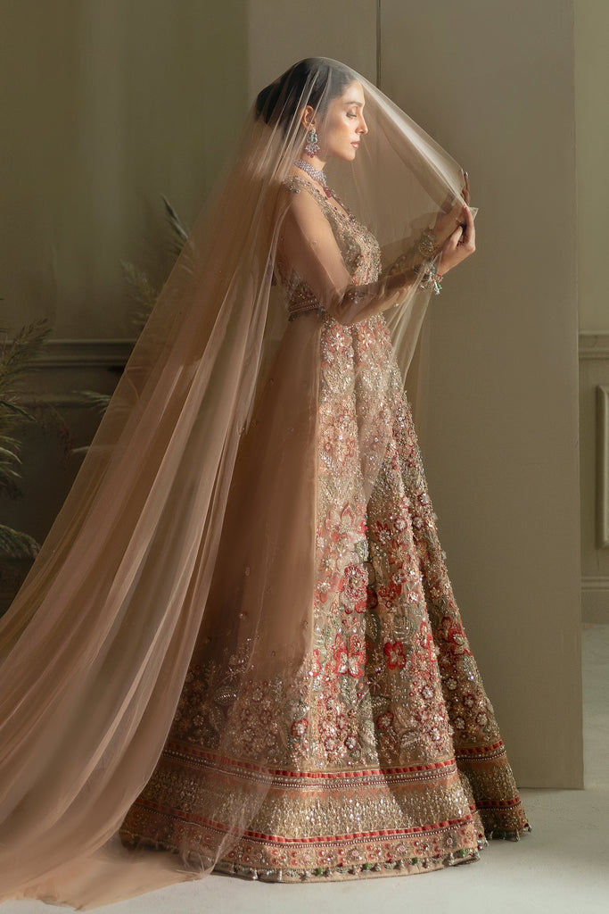 Mystic Champagne Embroidered Suit Maharani (EC24-04) - Mirha Collections