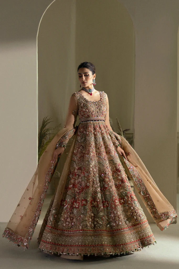 Mystic Champagne Embroidered Suit Maharani (EC24-04) - Mirha Collections