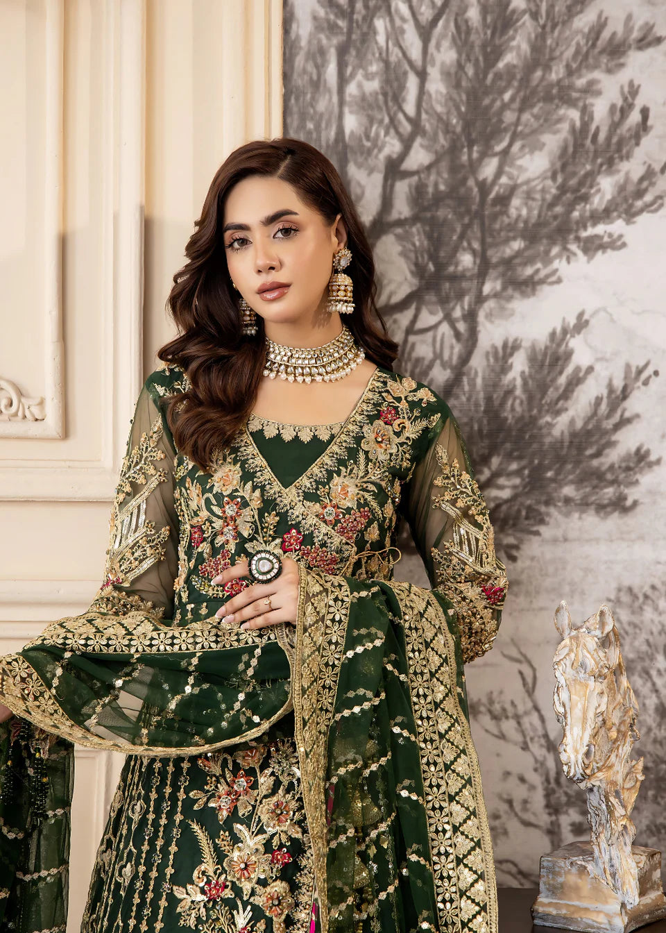 Areesha - Emerald Glow - Mirha Collections