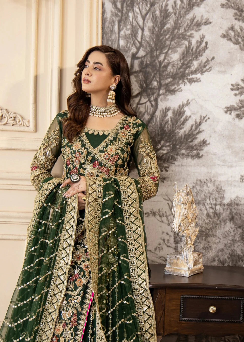 Areesha - Emerald Glow - Mirha Collections
