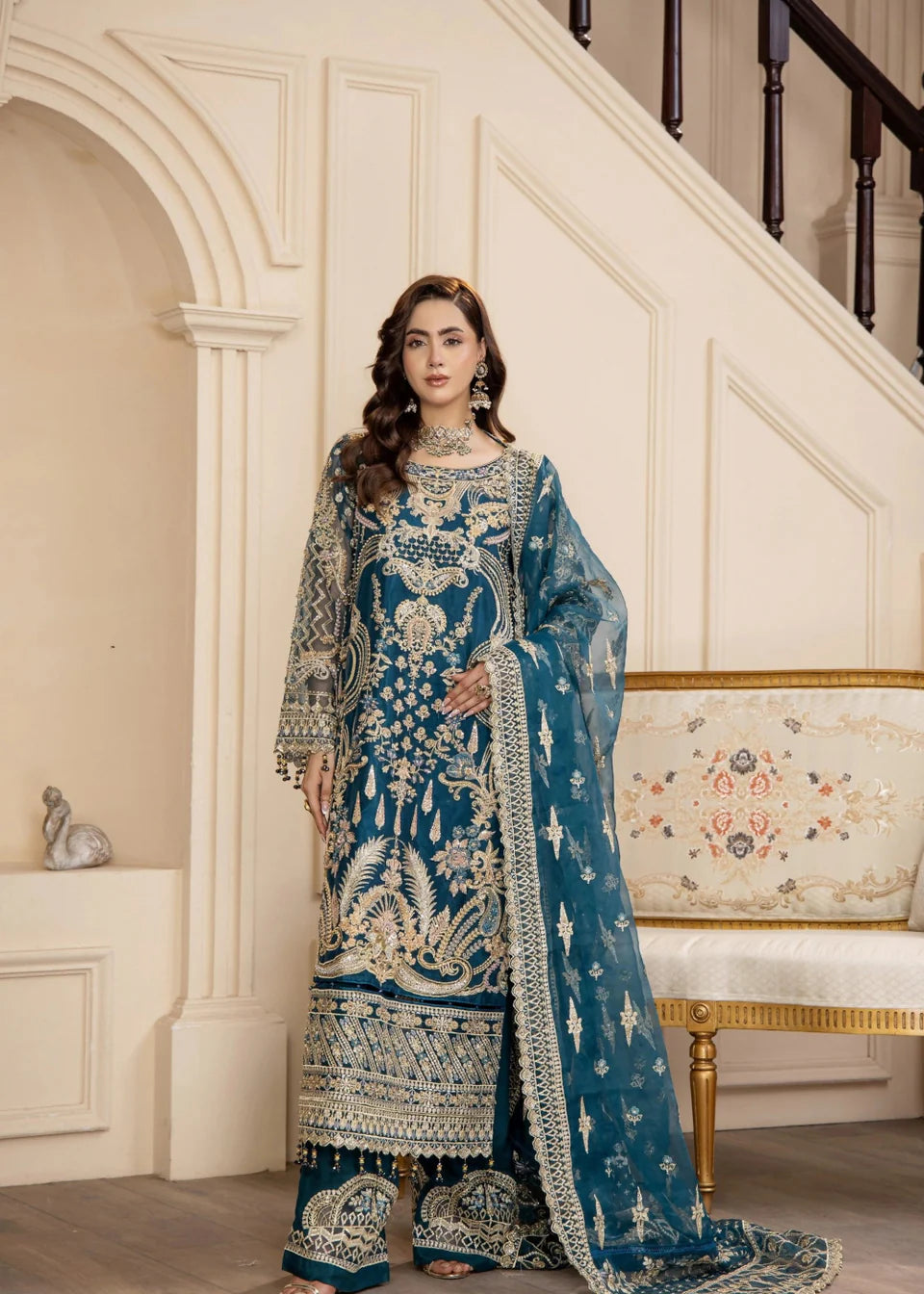 Areesha - Royale Blue - Mirha Collections
