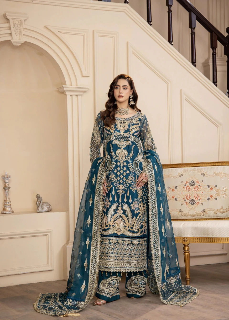 Areesha - Royale Blue - Mirha Collections