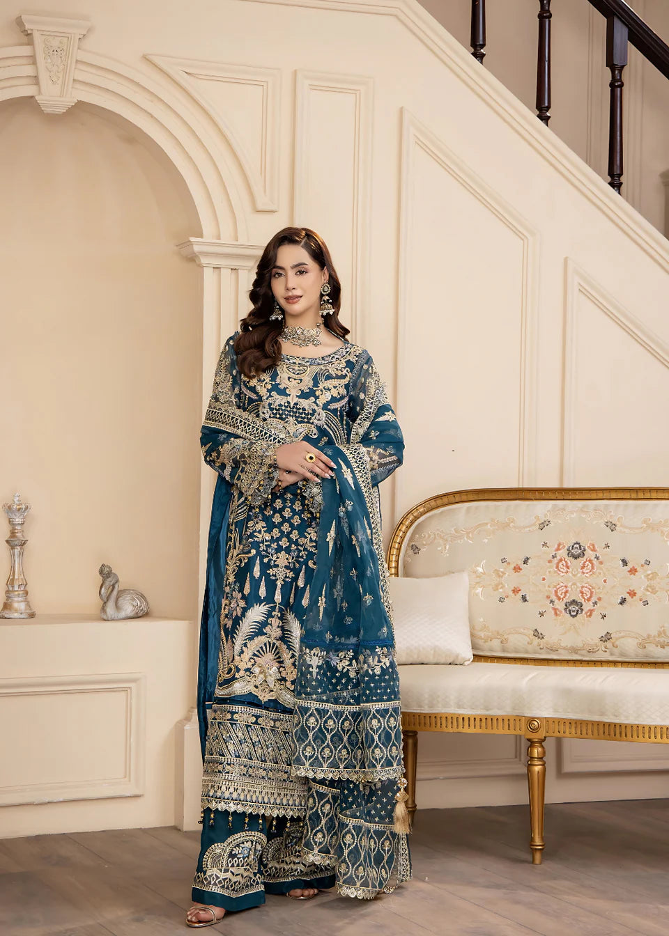 Areesha - Royale Blue - Mirha Collections