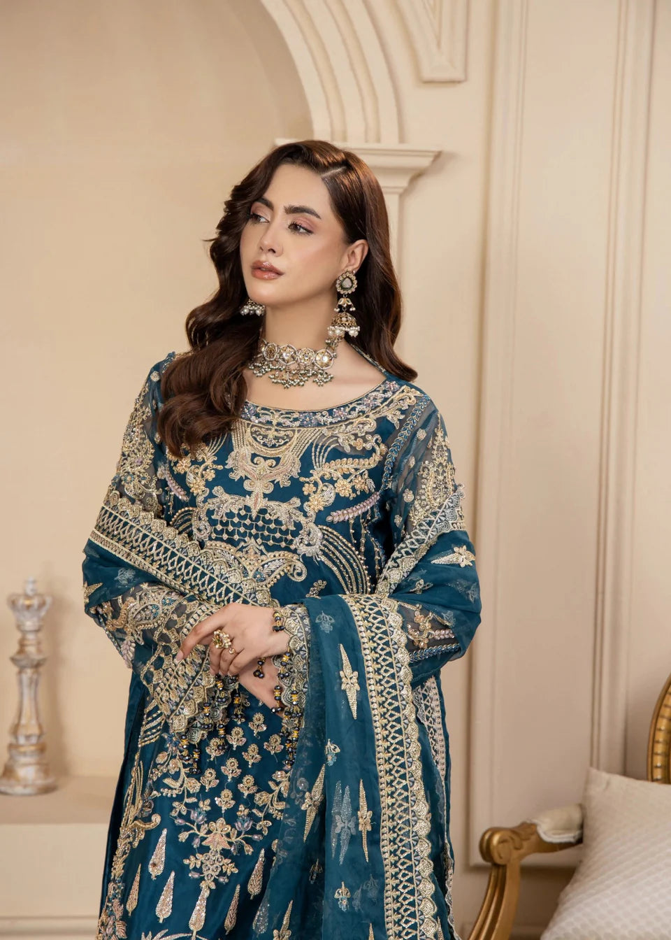 Areesha - Royale Blue - Mirha Collections