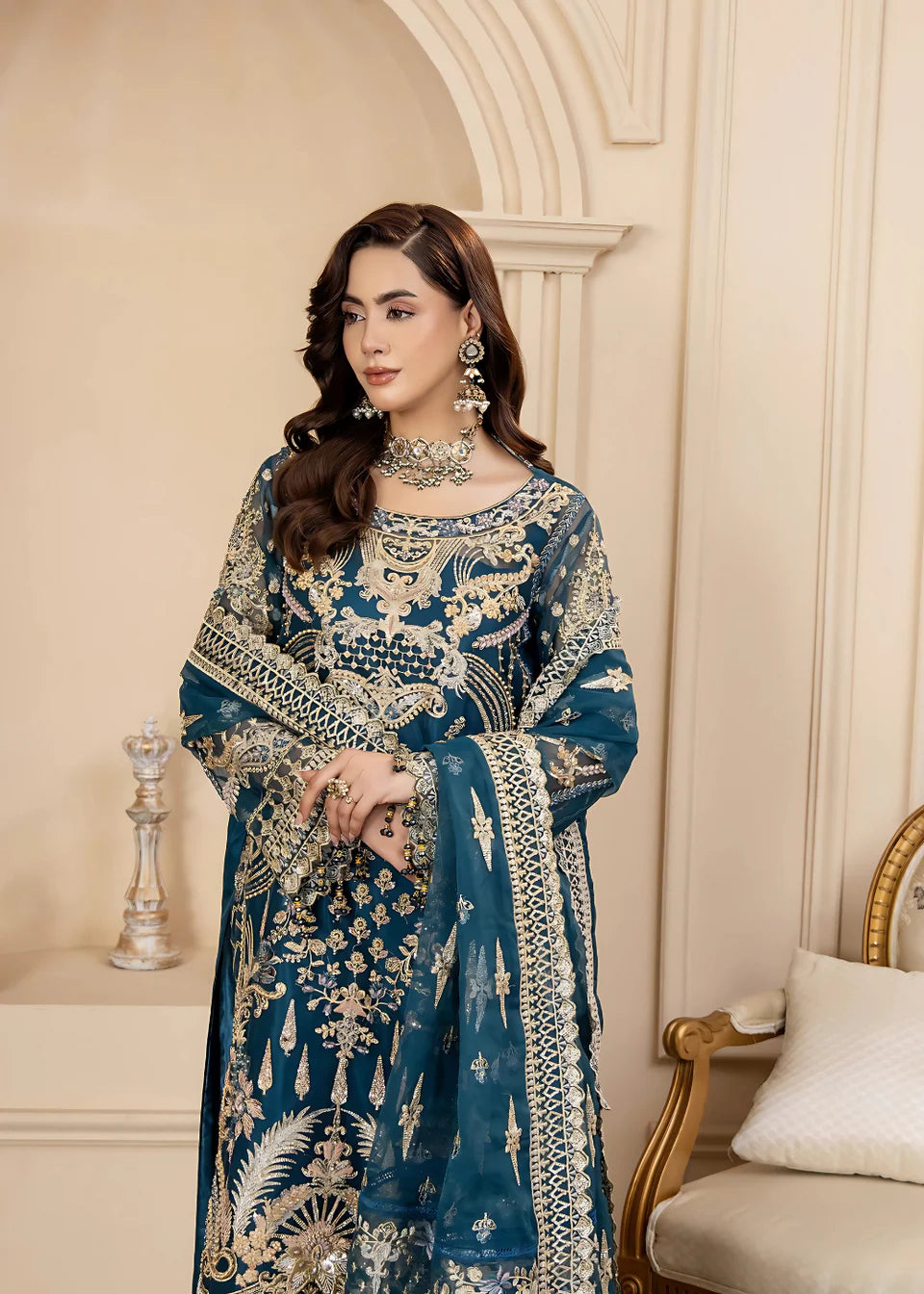 Areesha - Royale Blue - Mirha Collections