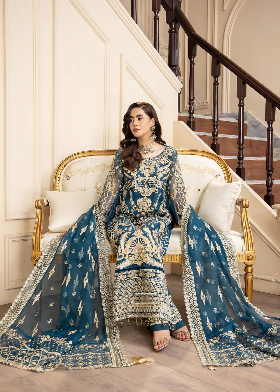 Areesha - Royale Blue - Mirha Collections