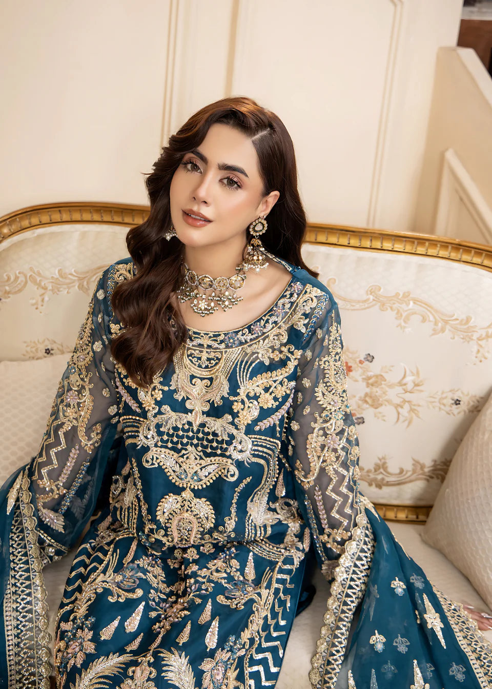 Areesha - Royale Blue - Mirha Collections