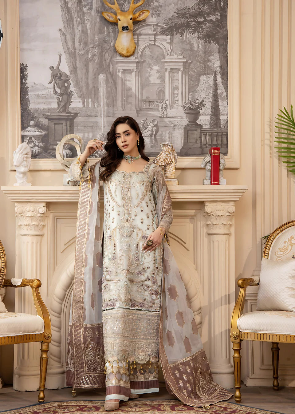 Areesha - Pearl Orchid - Mirha Collections