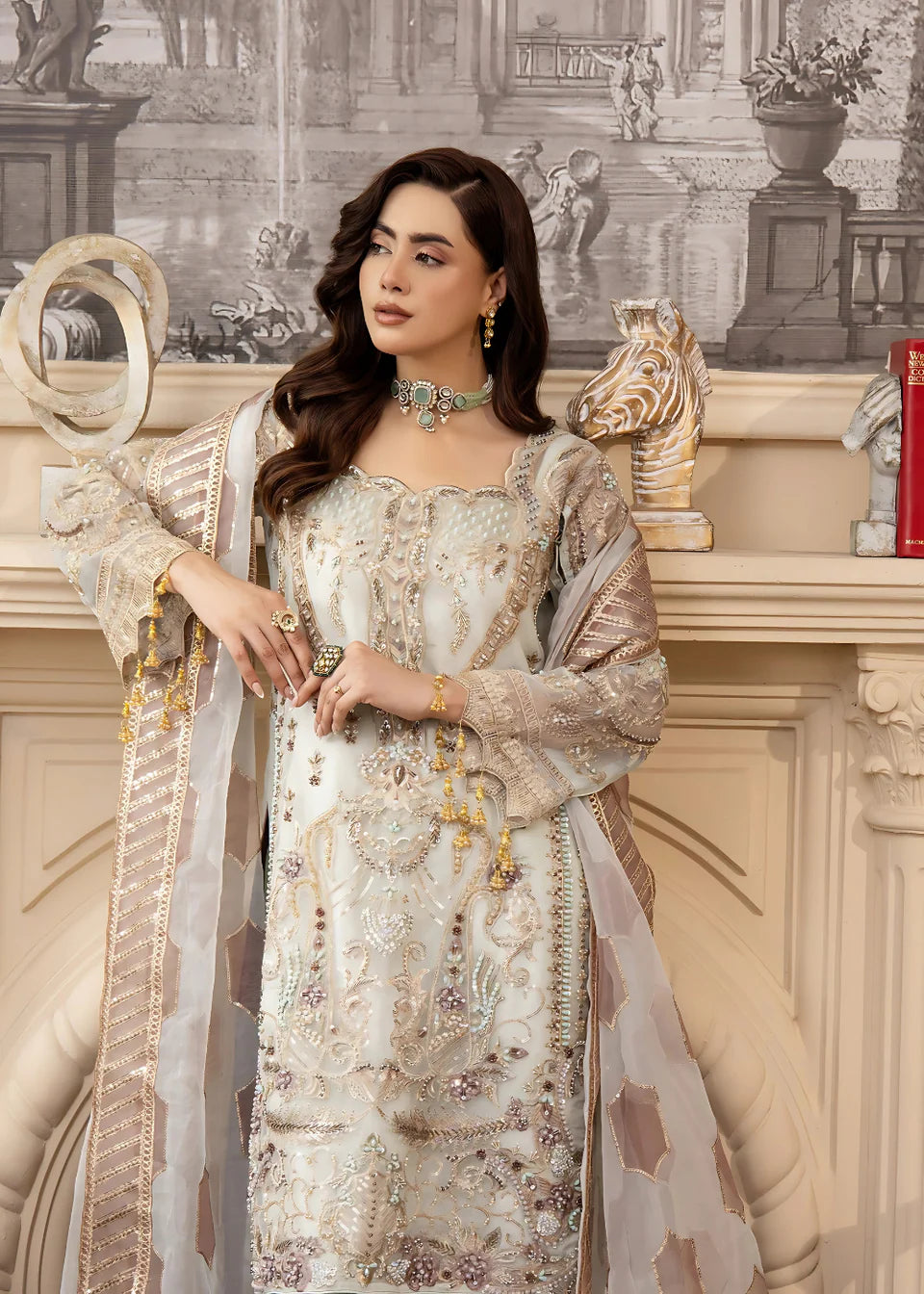 Areesha - Pearl Orchid - Mirha Collections