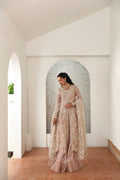 "Mirha Collections Mysie by Tahira Yara floral embroidered heavily embellished luxury formal shirt with trousers and dupatta three-piece set."