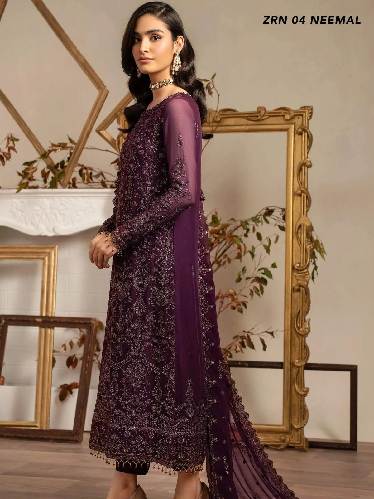 Naqsh by Zarif Festive Formal 3 Piece Suit ZRN-04 NEEMAL - Mirha Collections