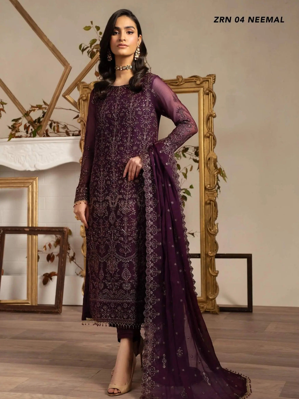 Naqsh by Zarif Festive Formal 3 Piece Suit ZRN-04 NEEMAL - Mirha Collections