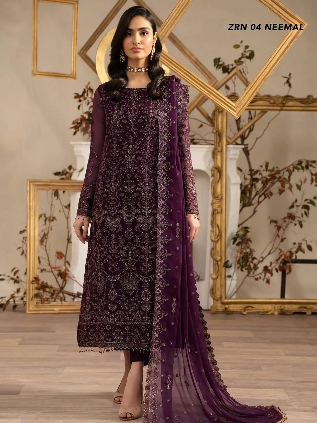 Naqsh by Zarif Festive Formal 3 Piece Suit ZRN-04 NEEMAL - Mirha Collections