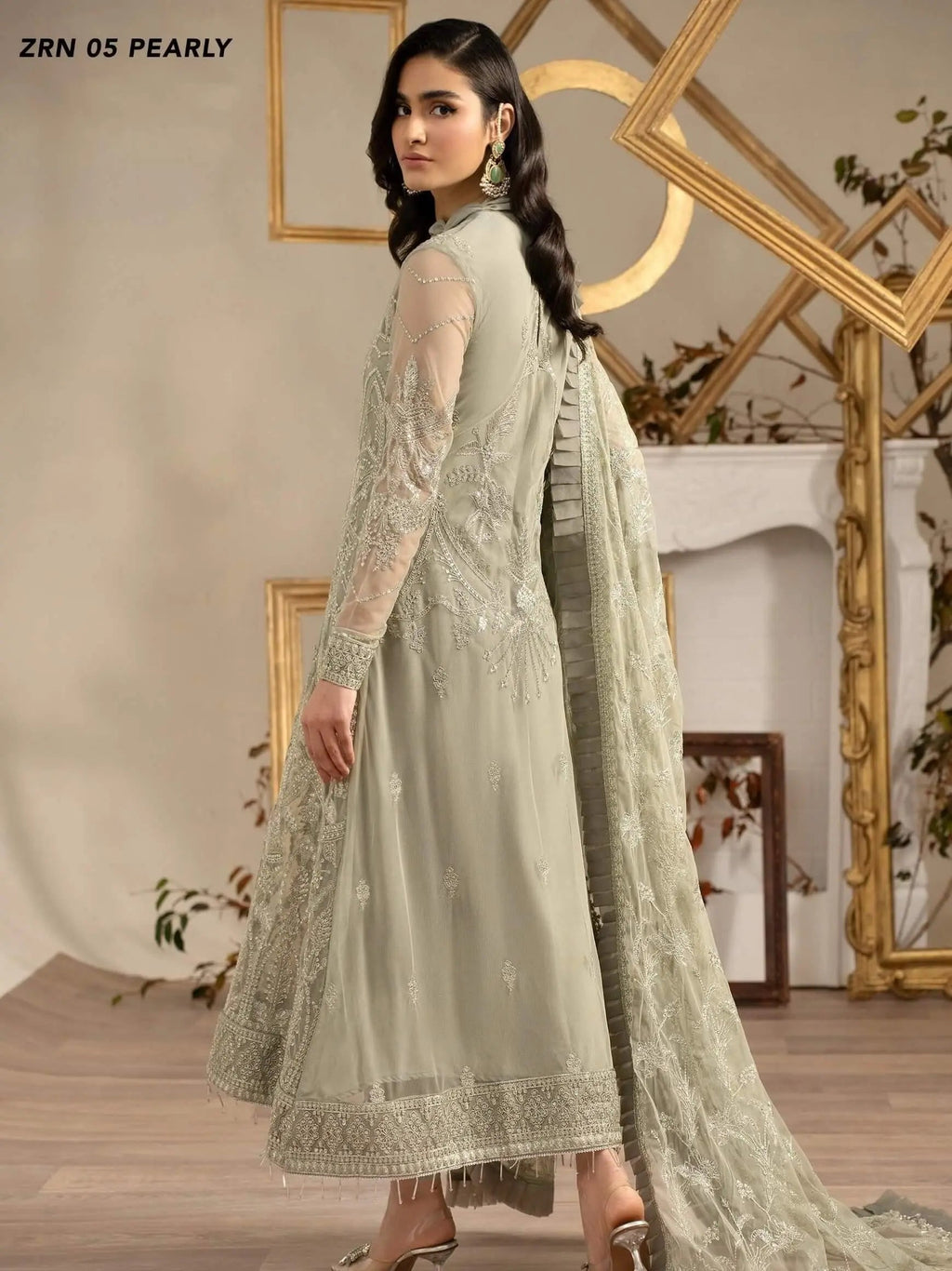 Naqsh by Zarif Festive Formal 3 Piece Suit ZRN-05 PEARLY - Mirha Collections