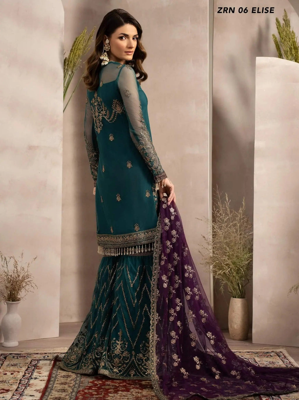 Naqsh by Zarif Festive Formal 3 Piece Suit ZRN-06 ELISE - Mirha Collections