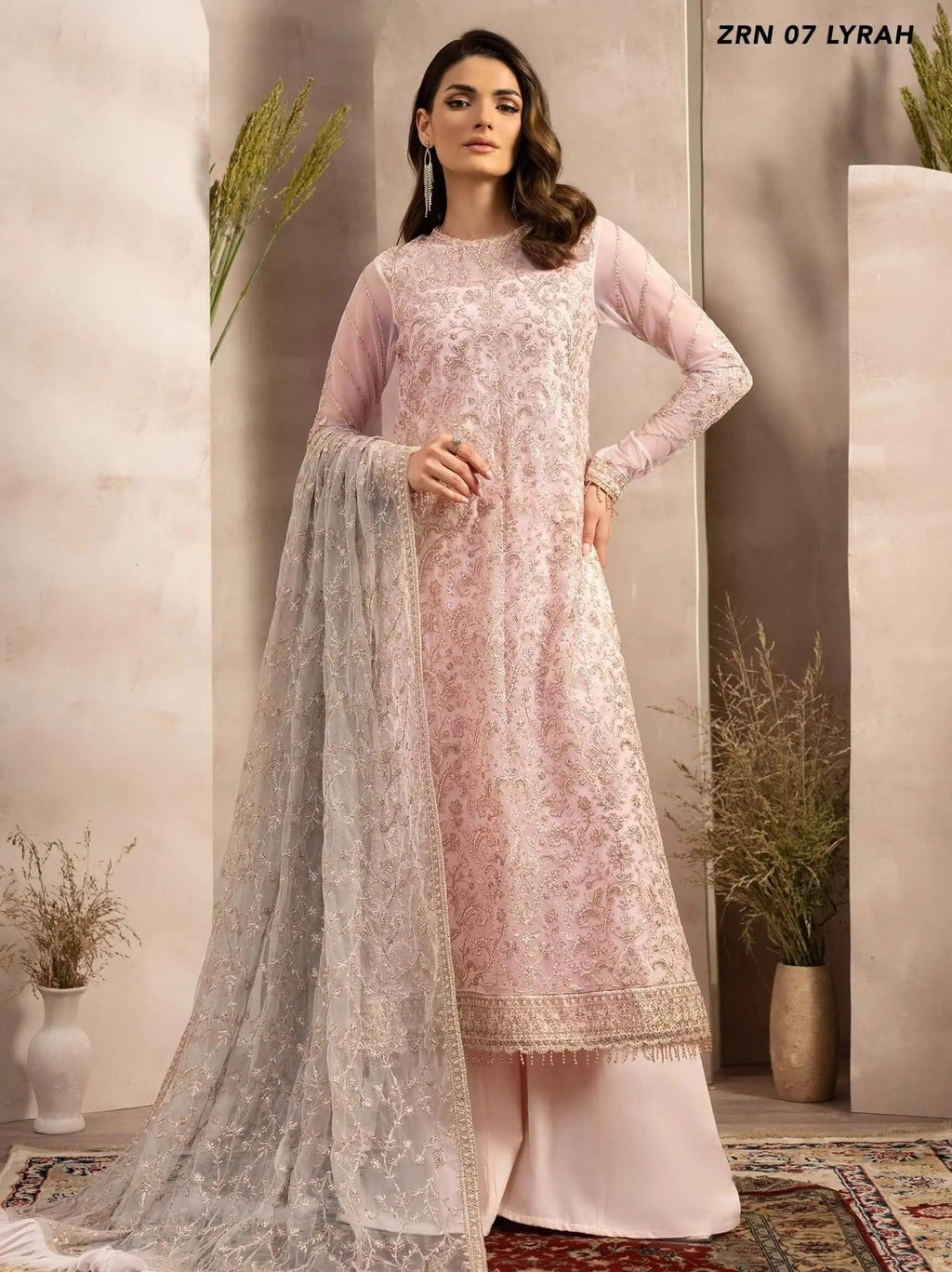 Naqsh by Zarif Festive Formal 3 Piece Suit ZRN-07 LYRAH - Mirha Collections