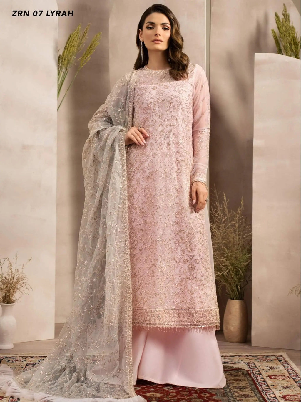Naqsh by Zarif Festive Formal 3 Piece Suit ZRN-07 LYRAH - Mirha Collections