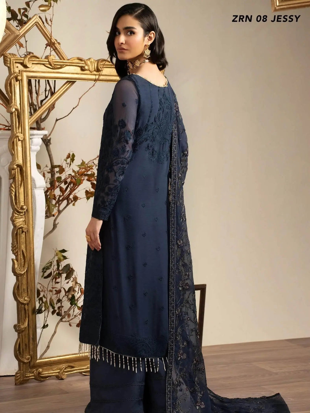 Naqsh by Zarif Unstitched Festive Formal 3 Piece Suit ZRN-08 JESSY - Mirha Collections