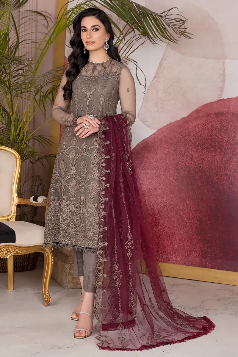 Zarif | Afreen Formals | ZA 10 DOVE - Mirha Collections