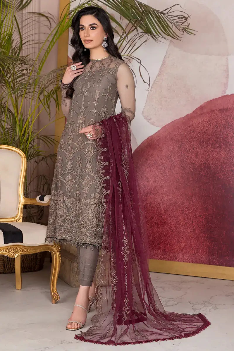 Zarif | Afreen Formals | ZA 10 DOVE - Mirha Collections