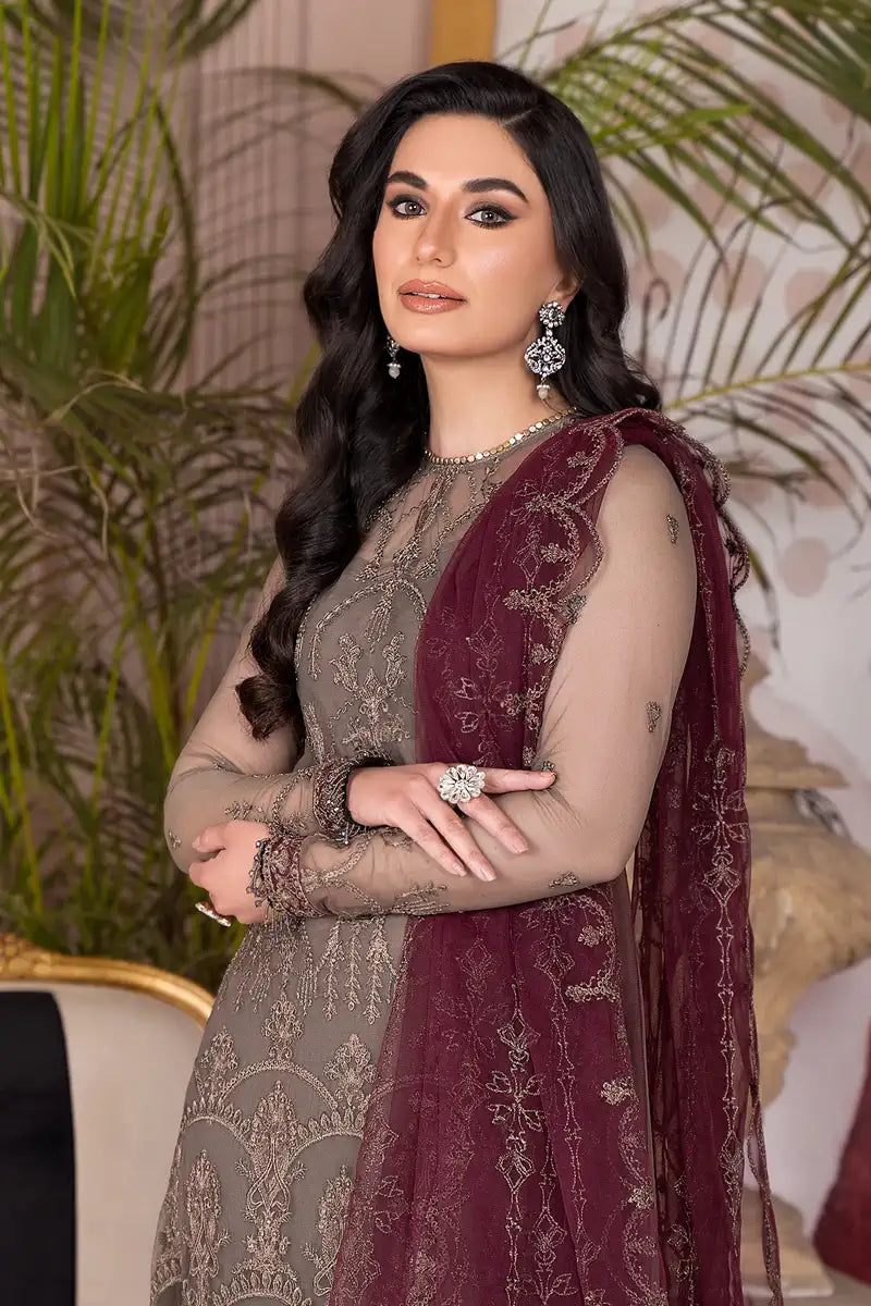 Zarif | Afreen Formals | ZA 10 DOVE - Mirha Collections