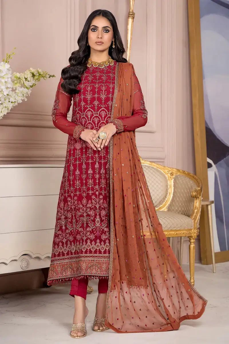 Zarif | Afreen Formals | ZA 08 GARNET - Mirha Collections