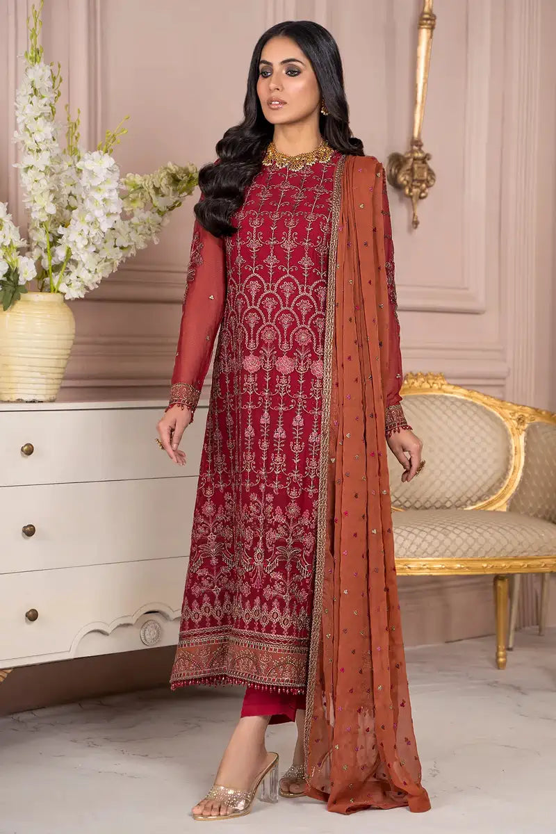Zarif | Afreen Formals | ZA 08 GARNET - Mirha Collections