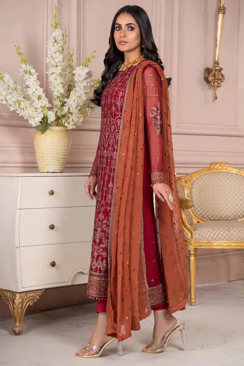 Zarif | Afreen Formals | ZA 08 GARNET - Mirha Collections