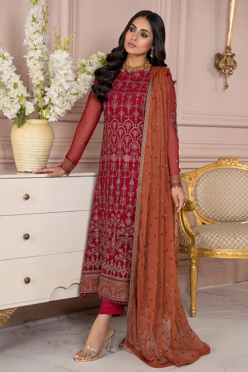 Zarif | Afreen Formals | ZA 08 GARNET - Mirha Collections