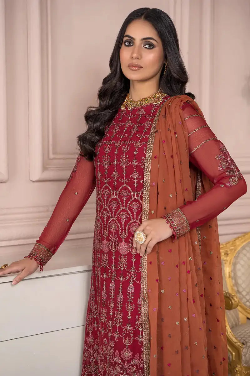 Zarif | Afreen Formals | ZA 08 GARNET - Mirha Collections