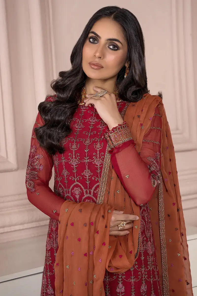 Zarif | Afreen Formals | ZA 08 GARNET - Mirha Collections