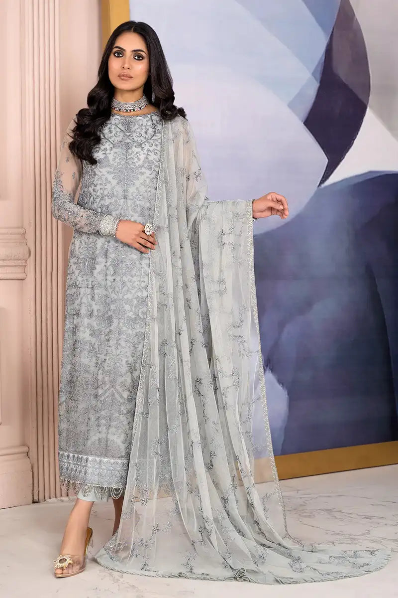 Zarif | Afreen Formals | ZA 02 STEEL Black - Mirha Collections