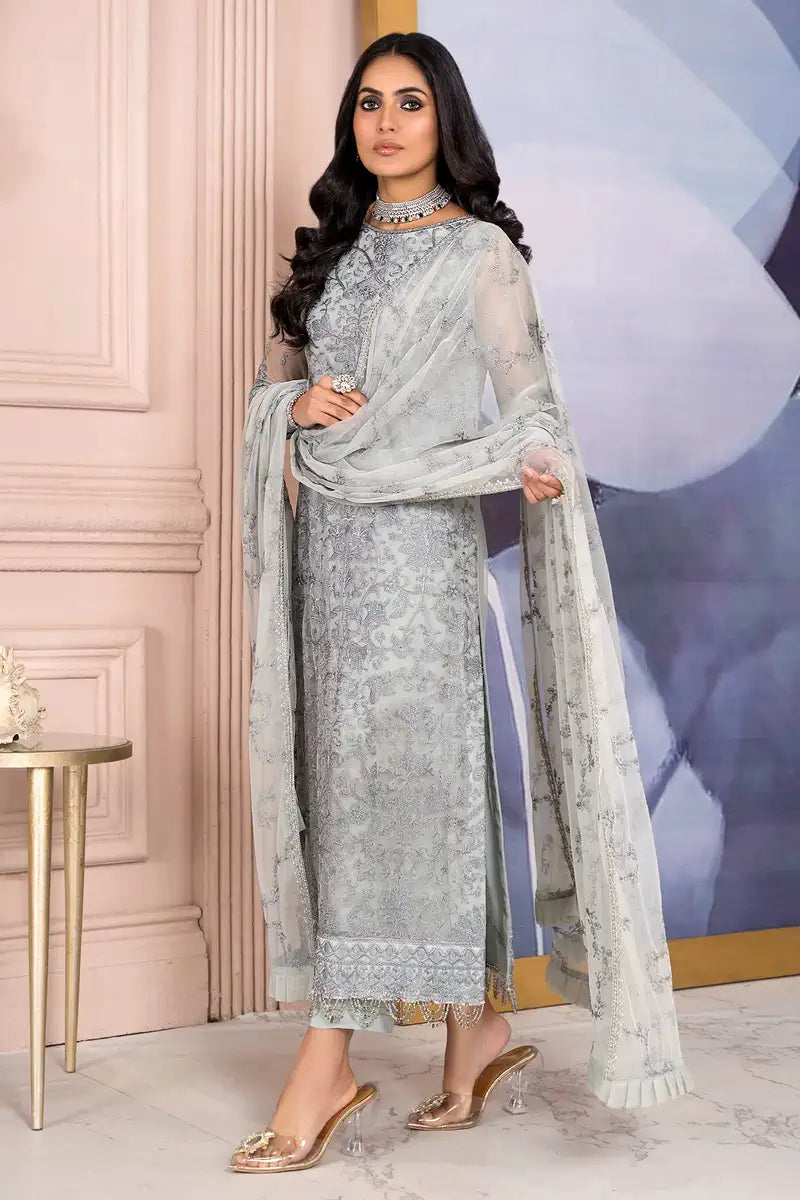 Zarif | Afreen Formals | ZA 02 STEEL Black - Mirha Collections