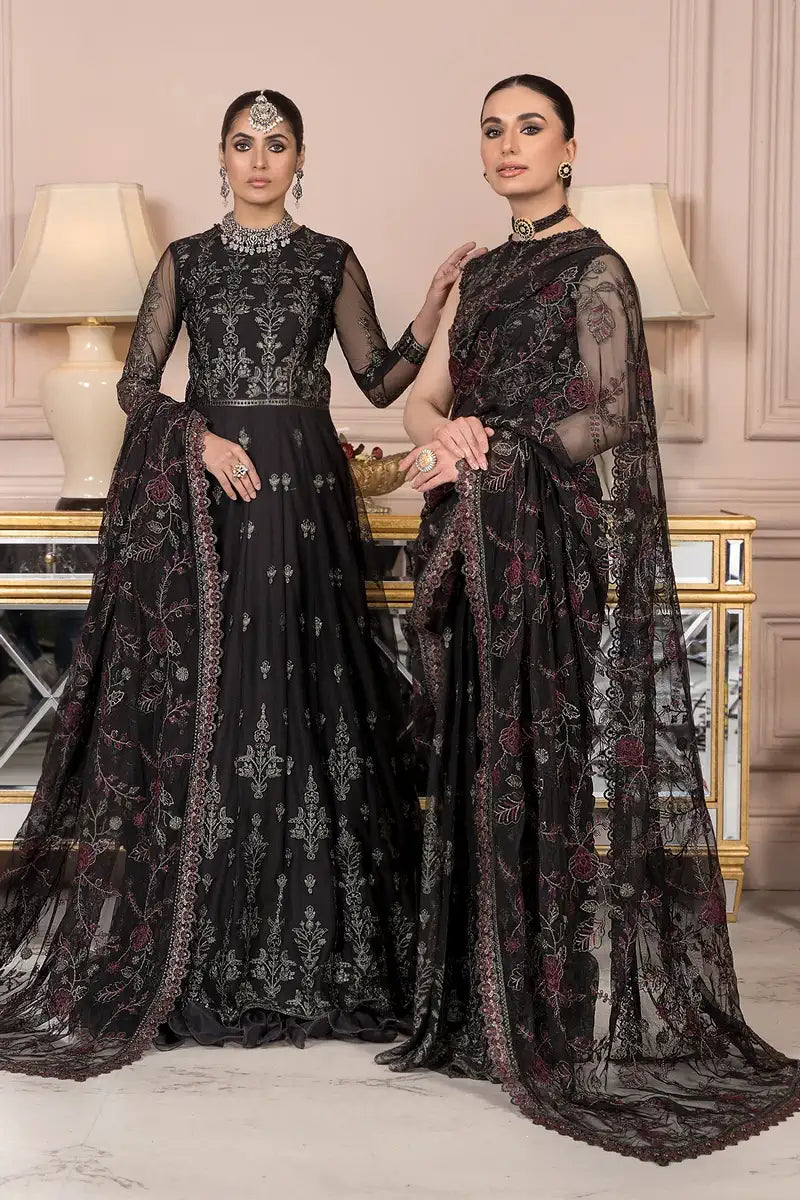 Zarif | Afreen Formals | ZA 03 Black AFFAIR - Mirha Collections