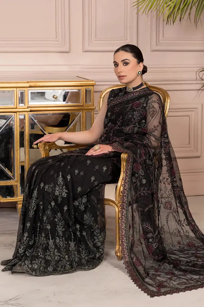 Zarif | Afreen Formals | ZA 03 Black AFFAIR - Mirha Collections