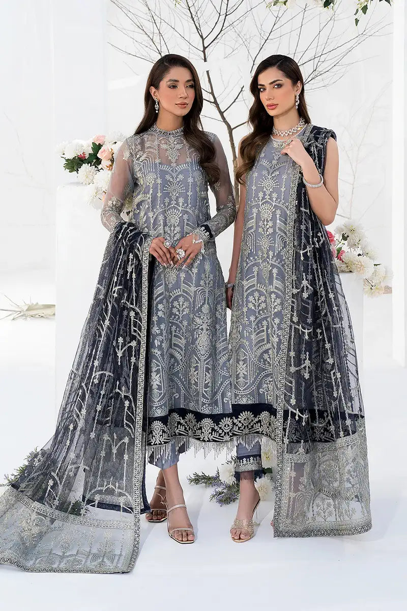 Zarif | LA CELESTE LUXURY Formals | ZLC 05 ASH Black - Mirha Collections