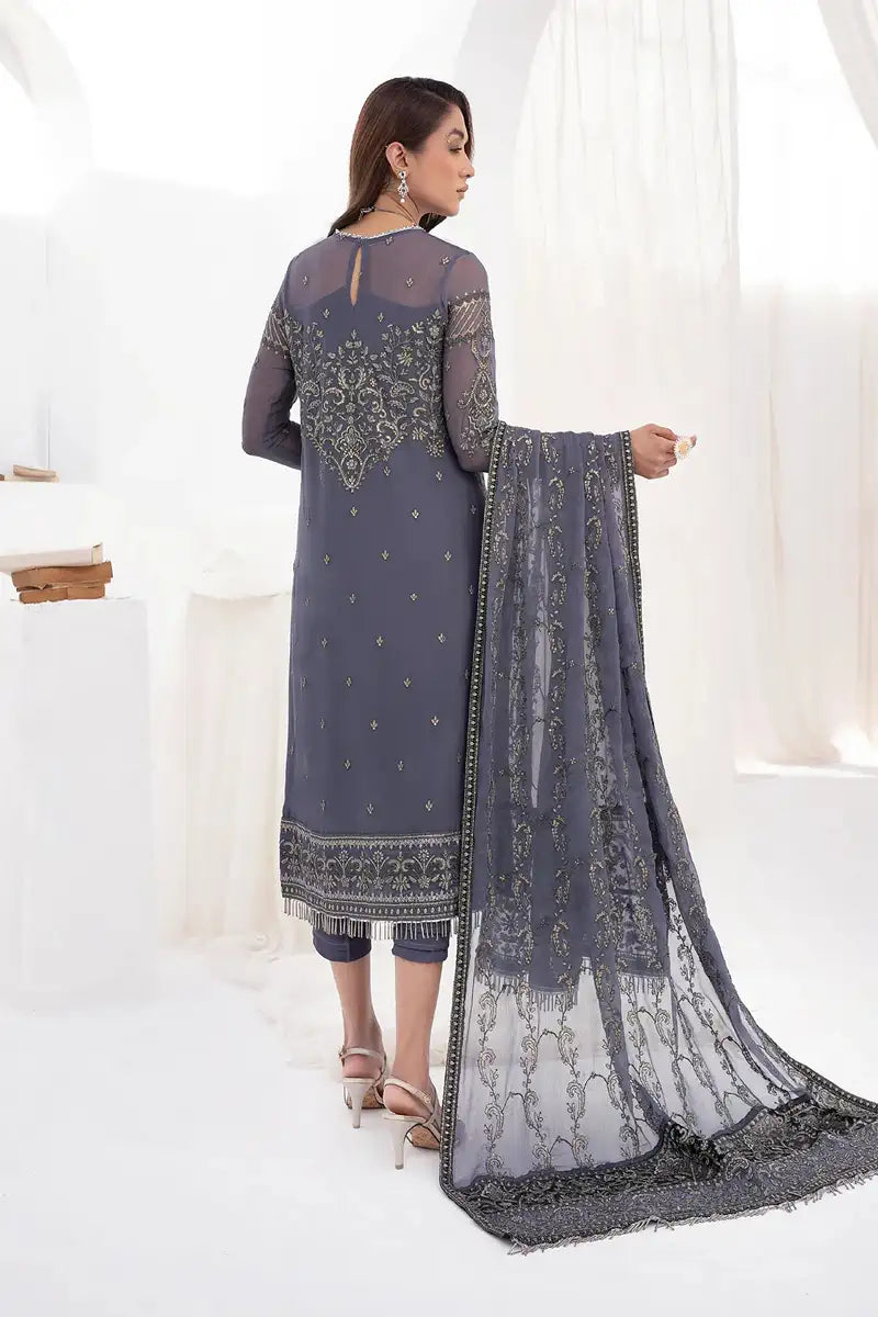 Zarif | LA CELESTE LUXURY Formals | ZLC 08 DUSTY TEAL - Mirha Collections