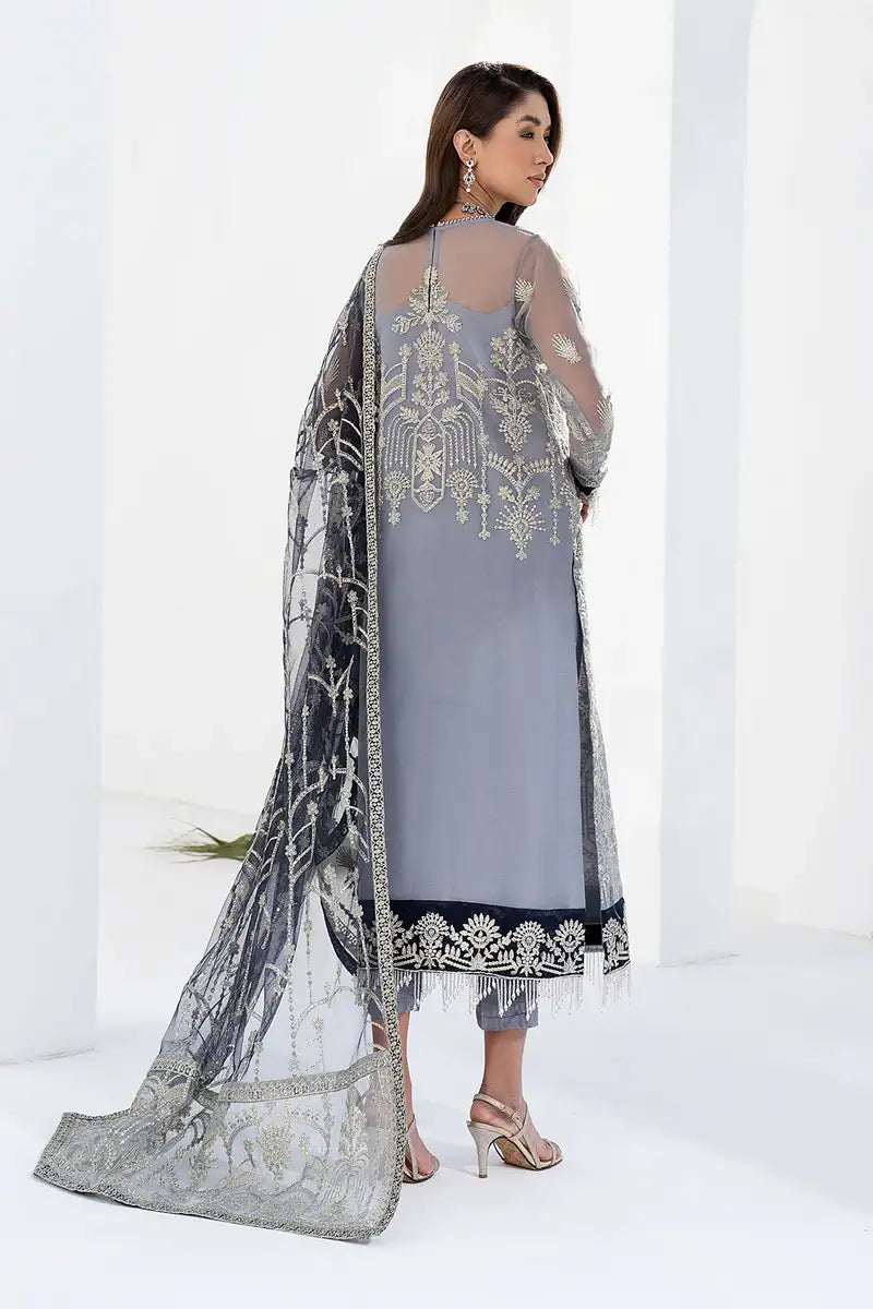 Zarif | LA CELESTE LUXURY Formals | ZLC 05 ASH Black - Mirha Collections