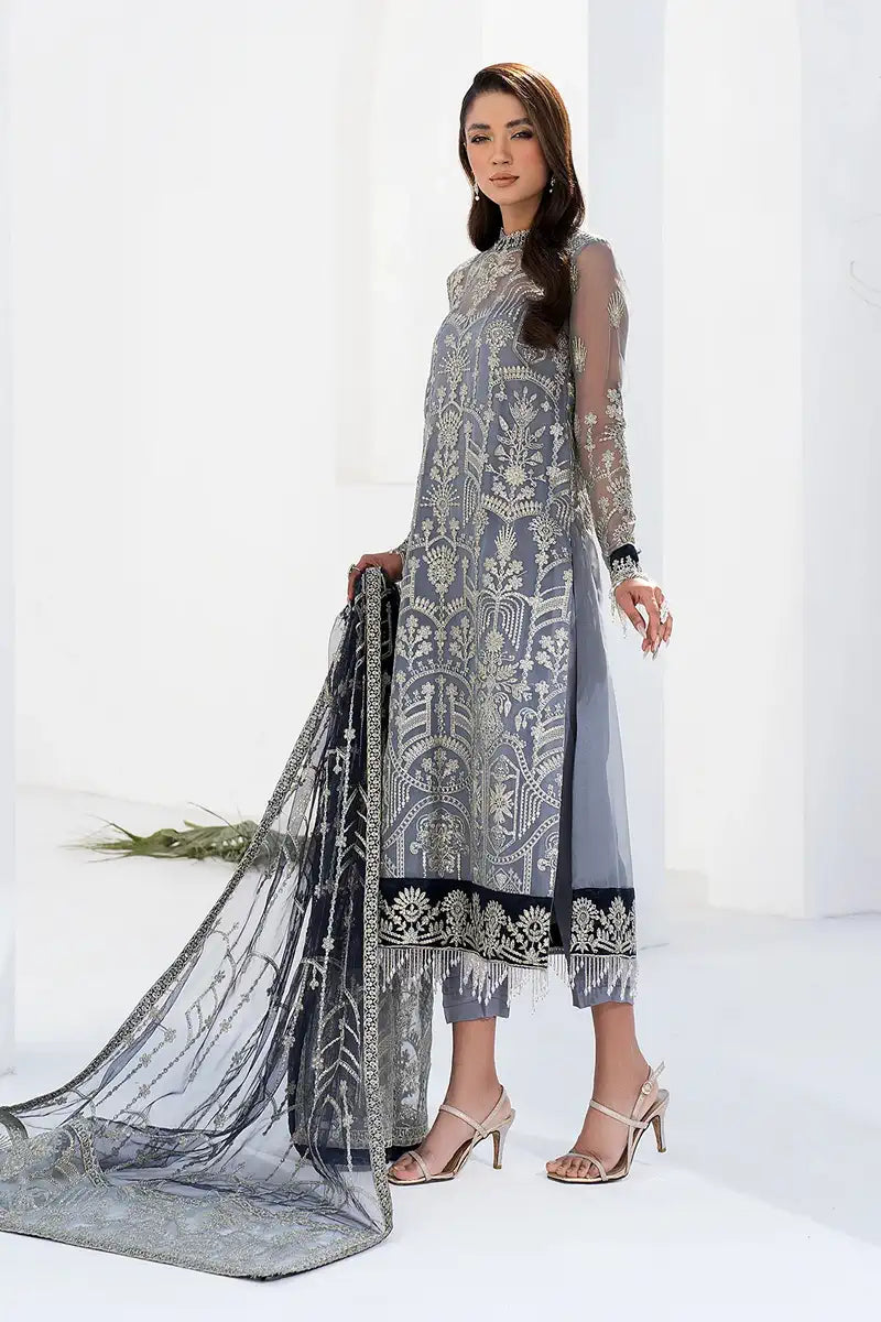 Zarif | LA CELESTE LUXURY Formals | ZLC 05 ASH Black - Mirha Collections