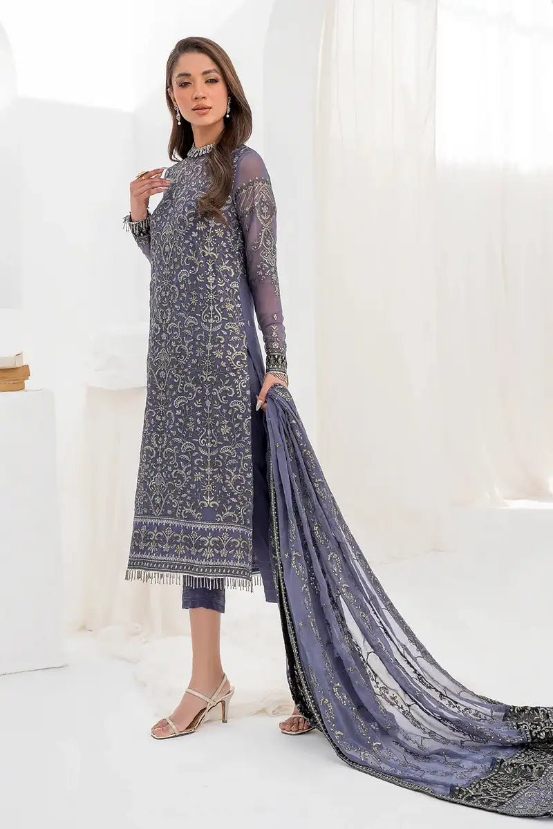 Zarif | LA CELESTE LUXURY Formals | ZLC 08 DUSTY TEAL - Mirha Collections