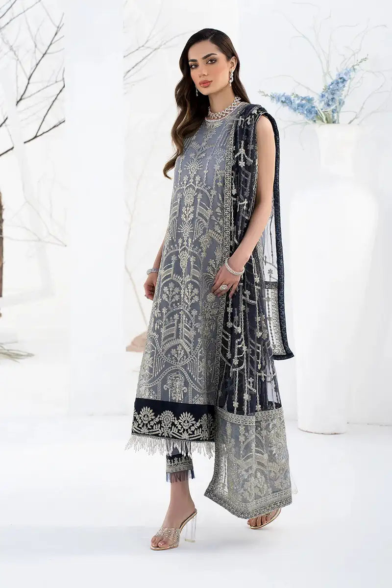 Zarif | LA CELESTE LUXURY Formals | ZLC 05 ASH Black - Mirha Collections