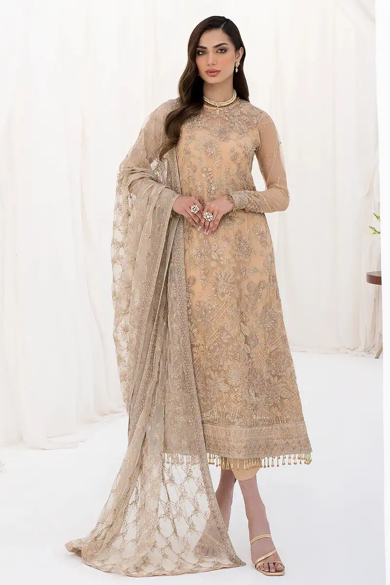 Zarif | LA CELESTE LUXURY Formals | ZLC 07 SAND GLOW - Mirha Collections