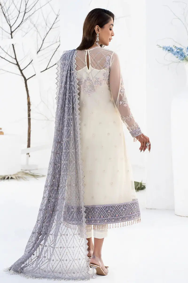Zarif | LA CELESTE LUXURY Formals | ZLC 02 PEARL WHITE - Mirha Collections