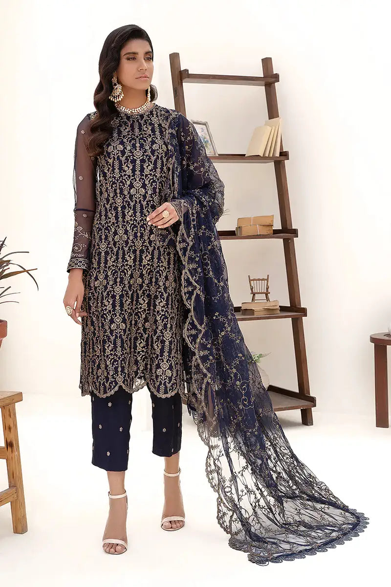 Zarif | Nazneen Formals | ZN 09 DEEP PINE - Mirha Collections