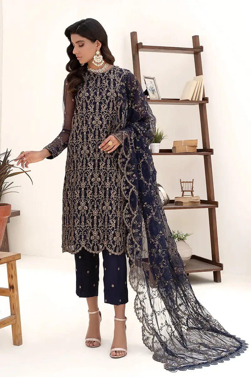 Zarif | Nazneen Formals | ZN 09 DEEP PINE - Mirha Collections