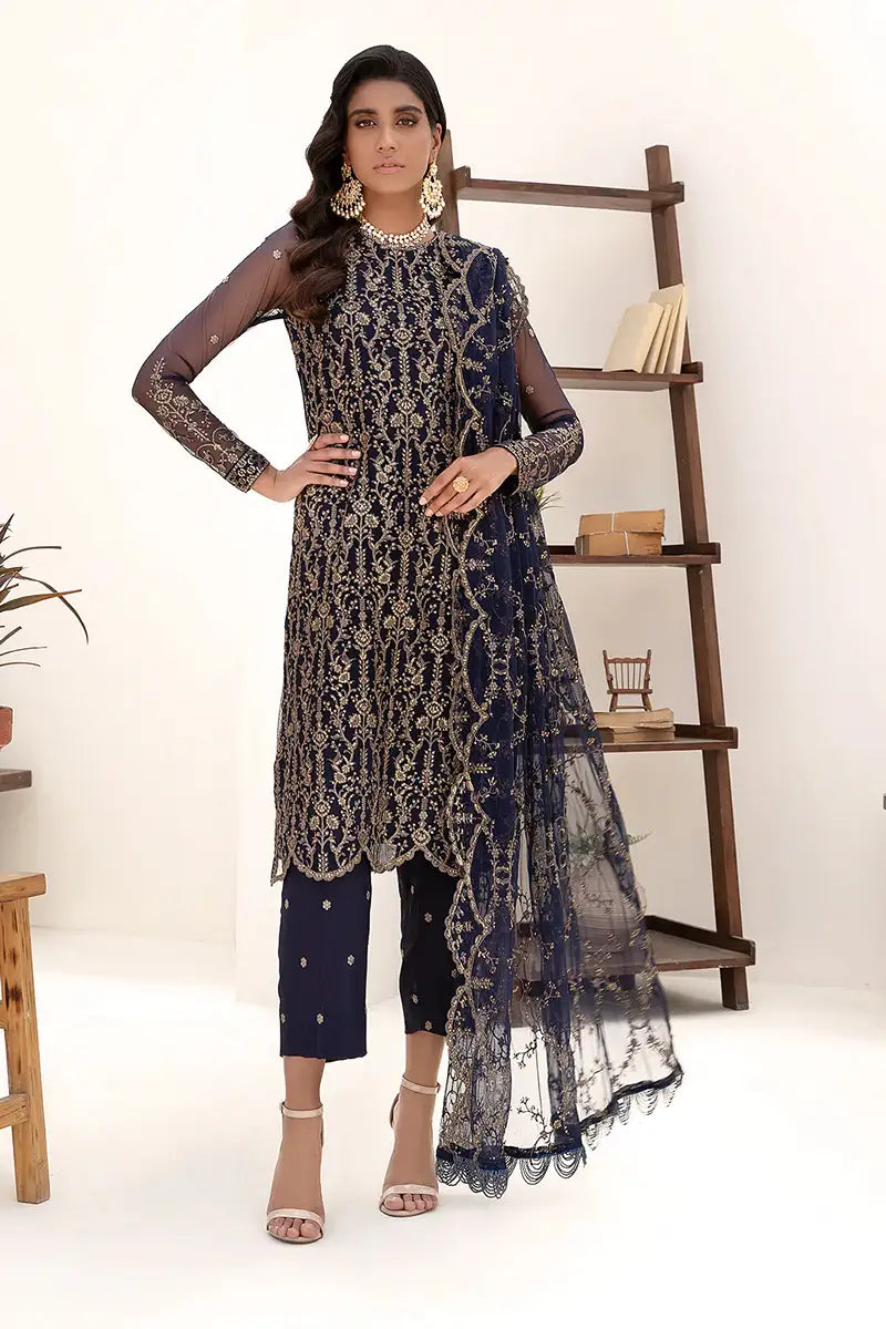 Zarif | Nazneen Formals | ZN 09 DEEP PINE - Mirha Collections