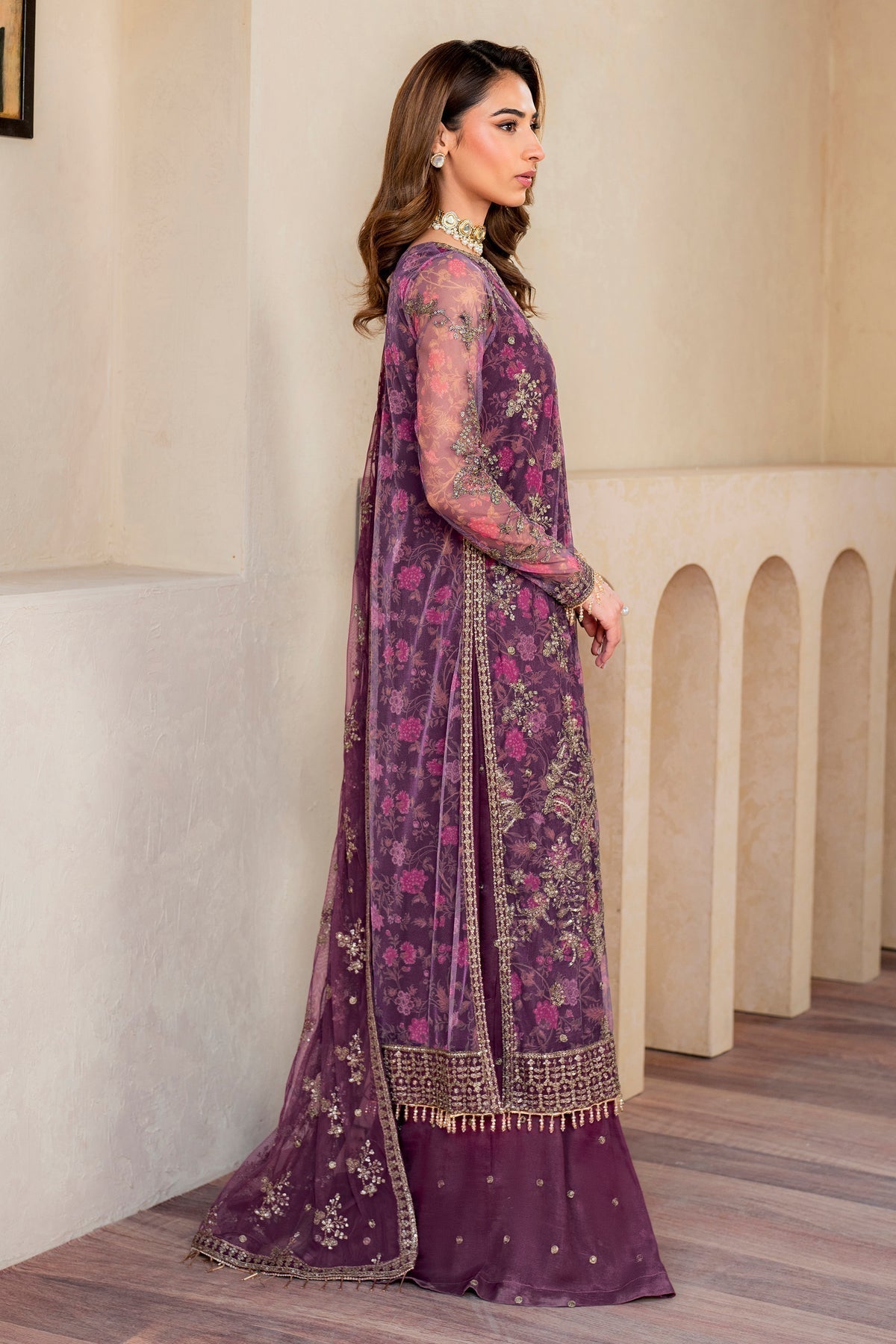 Zarif | Iris Printed Embroidered Edit 24 |  SALVIA