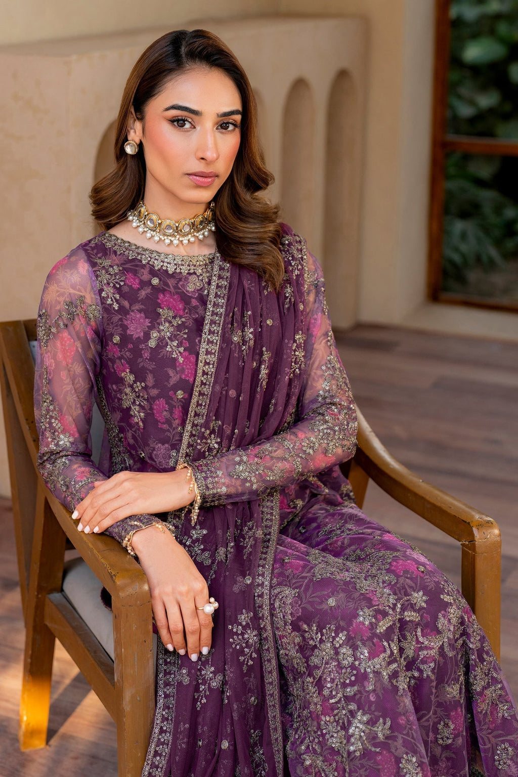 Zarif | Iris Printed Embroidered Edit 24 |  SALVIA