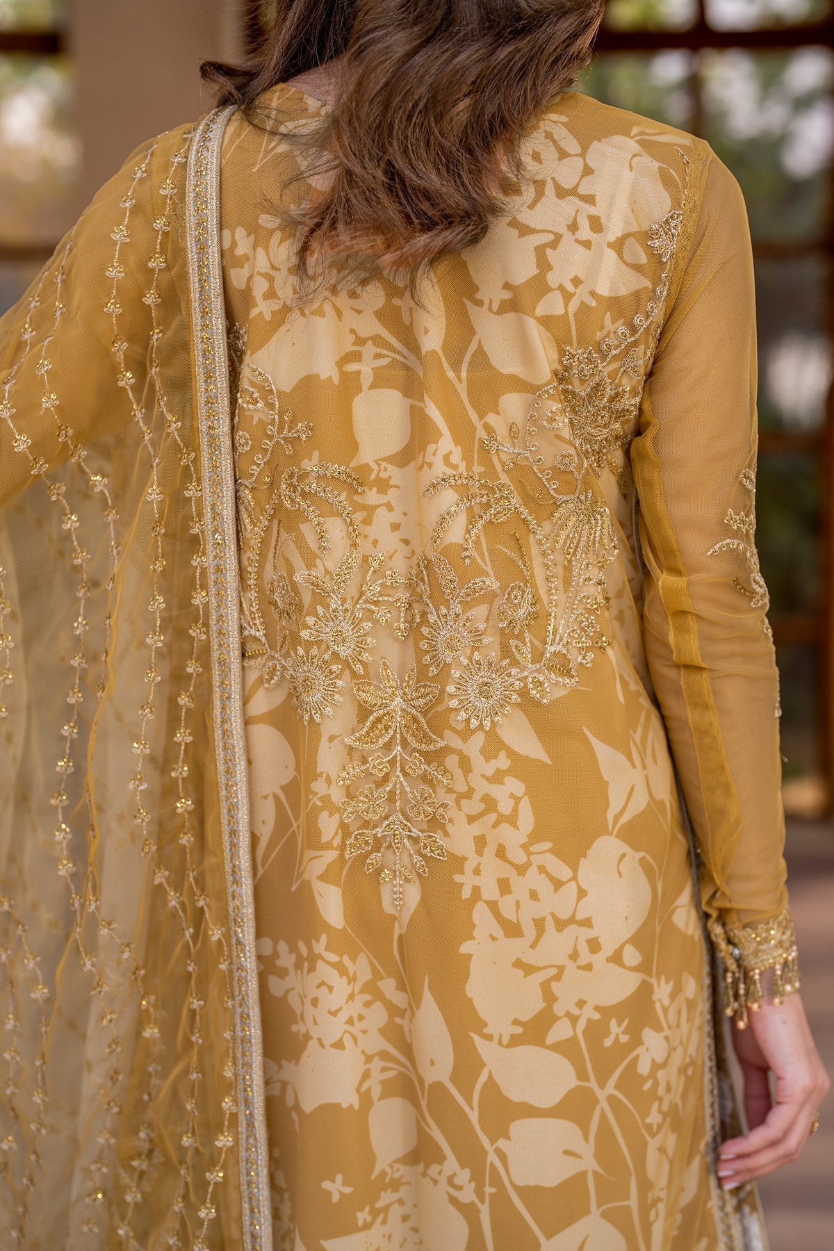 Zarif | Iris Printed Embroidered Edit 24 |MARIGOLD